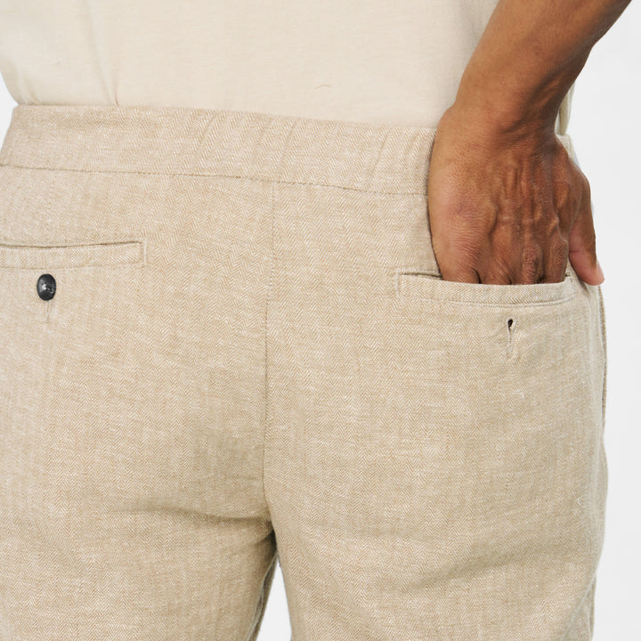 Ash & Erie Khaki Linen Shorts for Short Men   Chino Shorts