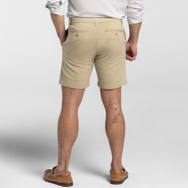 Ash & Erie Oat Stretch Washed Chino Short for Short Men   Chino Shorts