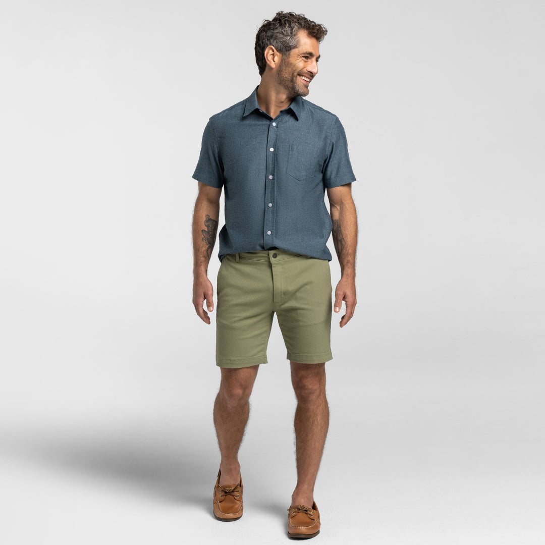 Ash & Erie Pistachio Stretch Washed Chino Short for Short Men   Chino Shorts
