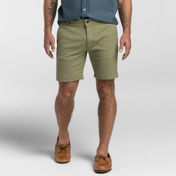 Ash & Erie Pistachio Stretch Washed Chino Short for Short Men   Chino Shorts