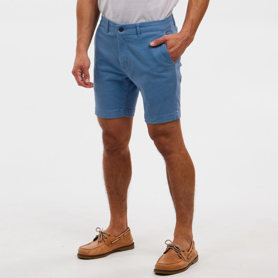 Ash & Erie Riverbank Stretch Washed Chino Short for Short Men   Chino Shorts
