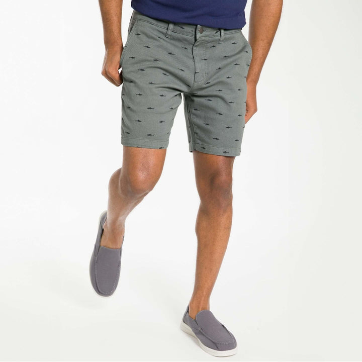 Ash & Erie Shark Week Lightweight Stretch Chino Short for Short Men   Chino Shorts