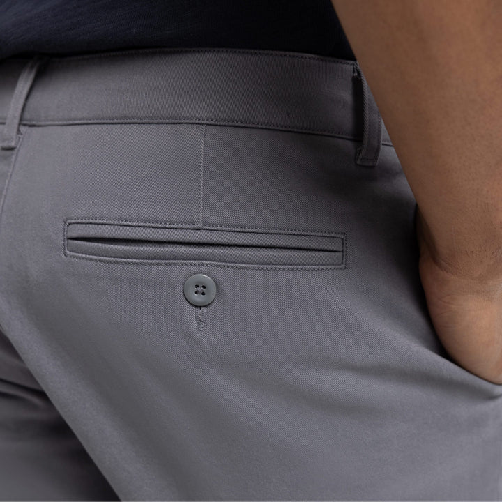 Ash & Erie Steel Grey Signature Chino Short for Short Men   Chino Shorts