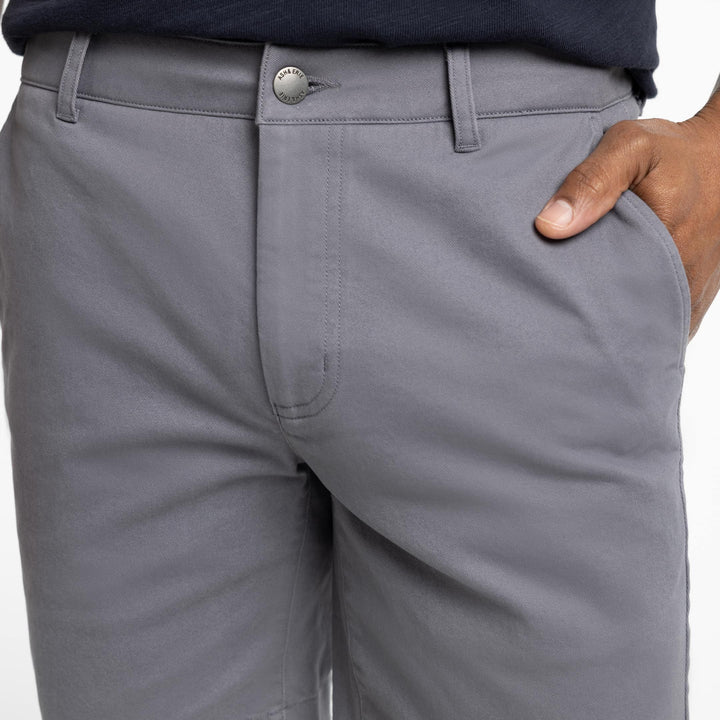 Ash & Erie Steel Grey Signature Chino Short for Short Men   Chino Shorts