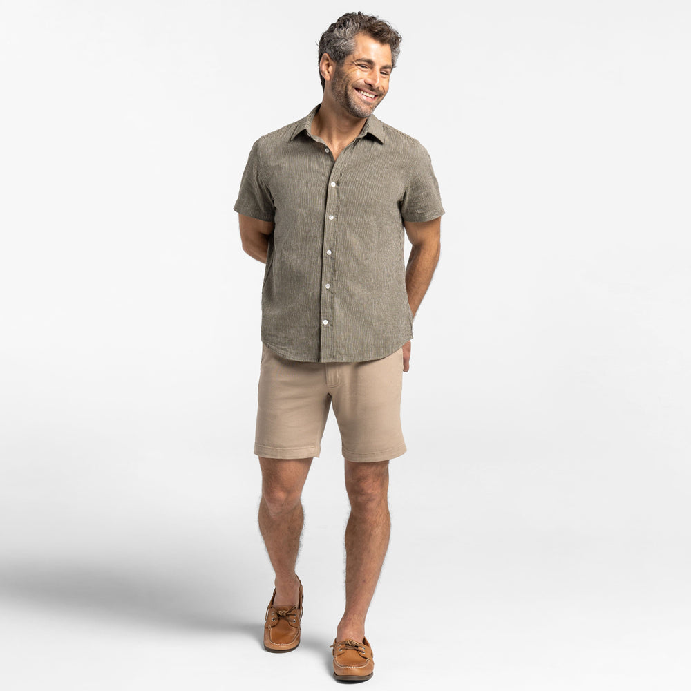 Ash & Erie Teak Stretch Washed Chino Short for Short Men   Chino Shorts