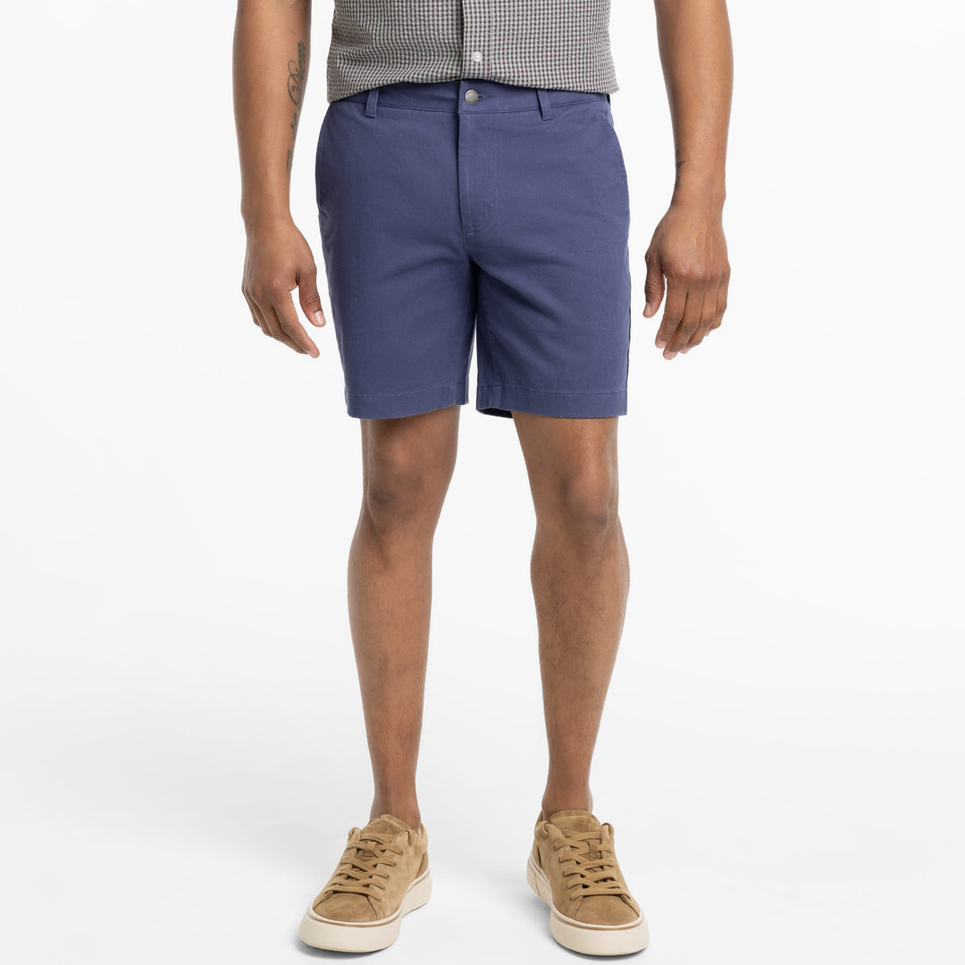 Ash & Erie Vintage Blue Signature Chino Short for Short Men   Chino Shorts