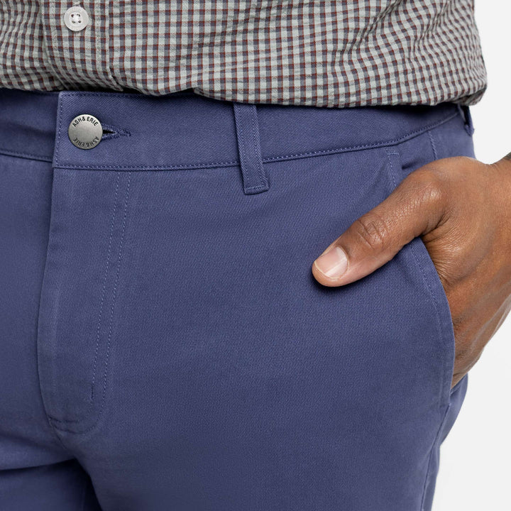 Ash & Erie Vintage Blue Signature Chino Short for Short Men   Chino Shorts