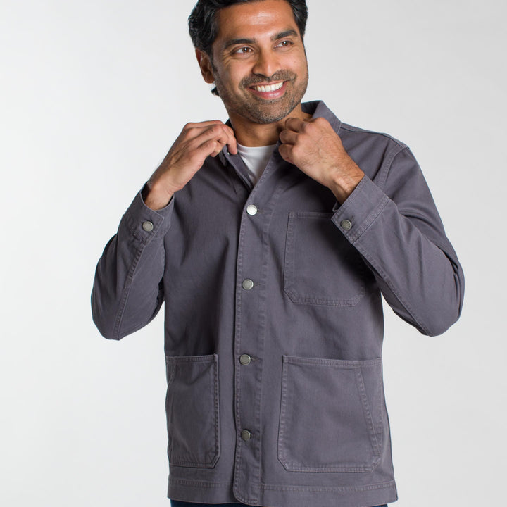 Ash & Erie Charcoal Chore Jacket for Short Men   Chore Jacket