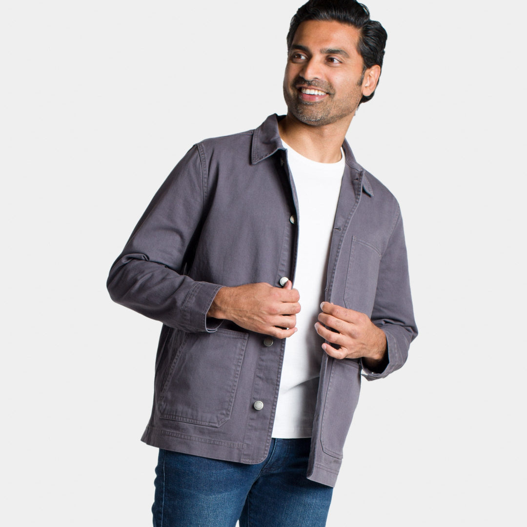 Ash & Erie Charcoal Chore Jacket for Short Men   Chore Jacket