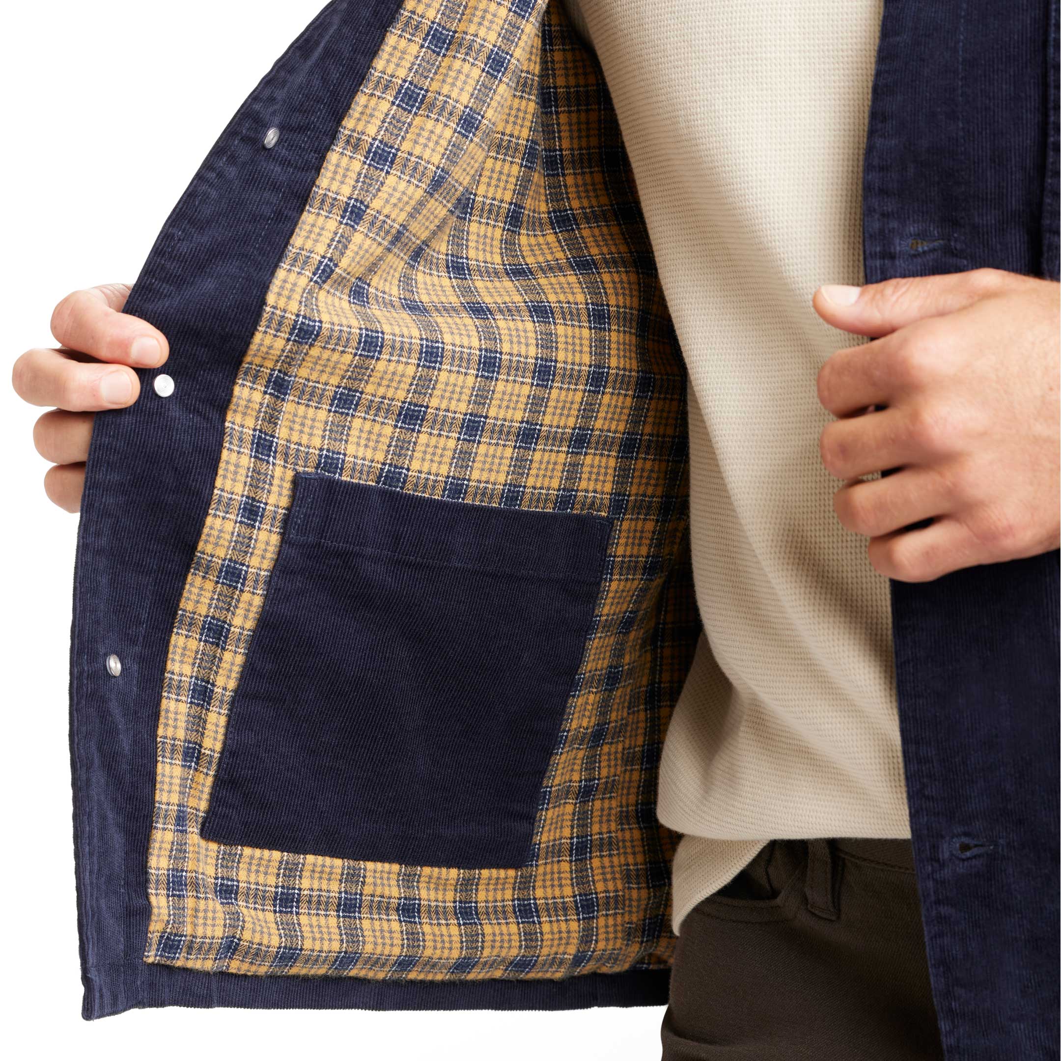 Ash & Erie Navy Corduroy Chore Jacket for Short Men   Chore Jacket