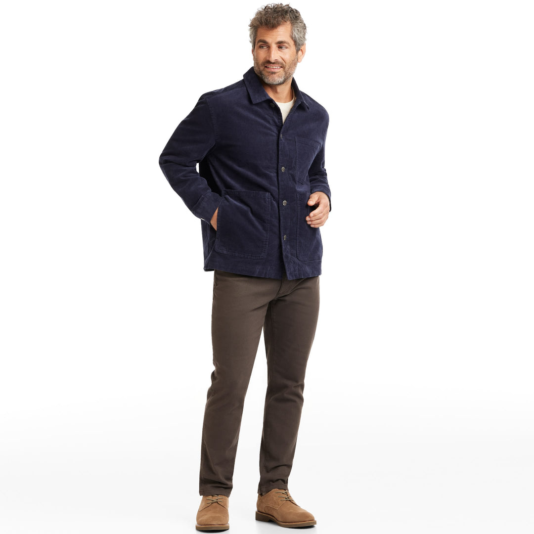 Ash & Erie Navy Corduroy Chore Jacket for Short Men   Chore Jacket
