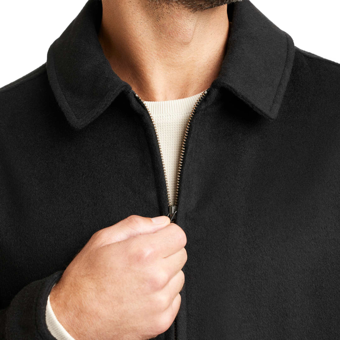 Ash & Erie Solid Black City Jacket for Short Men   City Jacket