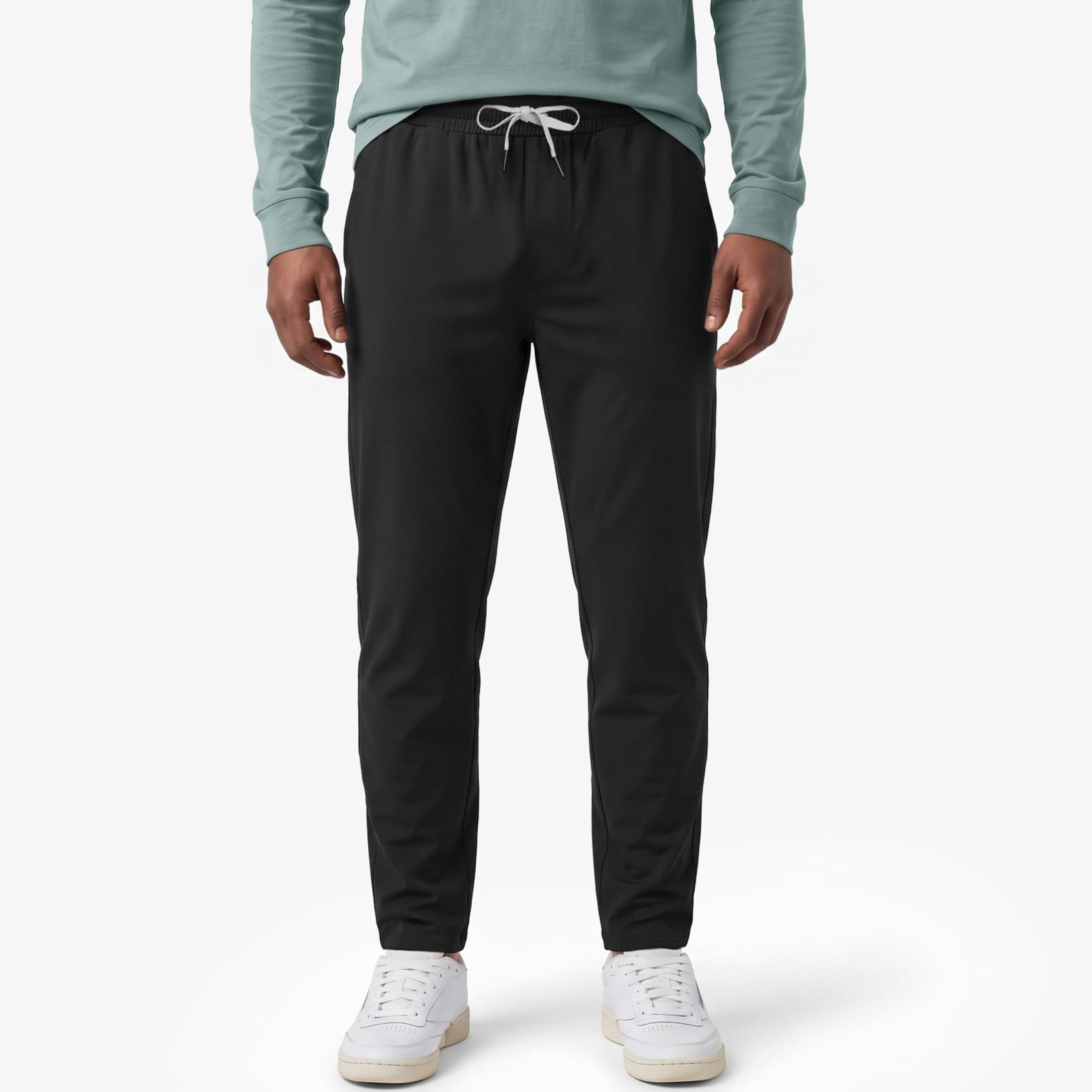 Ash & Erie Black CloudFlex Performance Pant for Short Men   Cloudflex Performance Pant