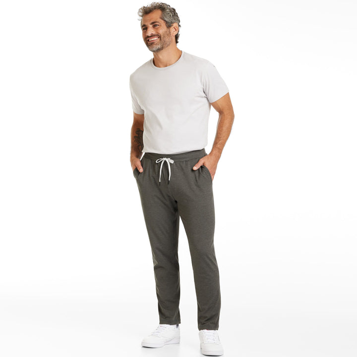 Ash & Erie Heather Charcoal CloudFlex Performance Pant for Short Men   Cloudflex Performance Pant