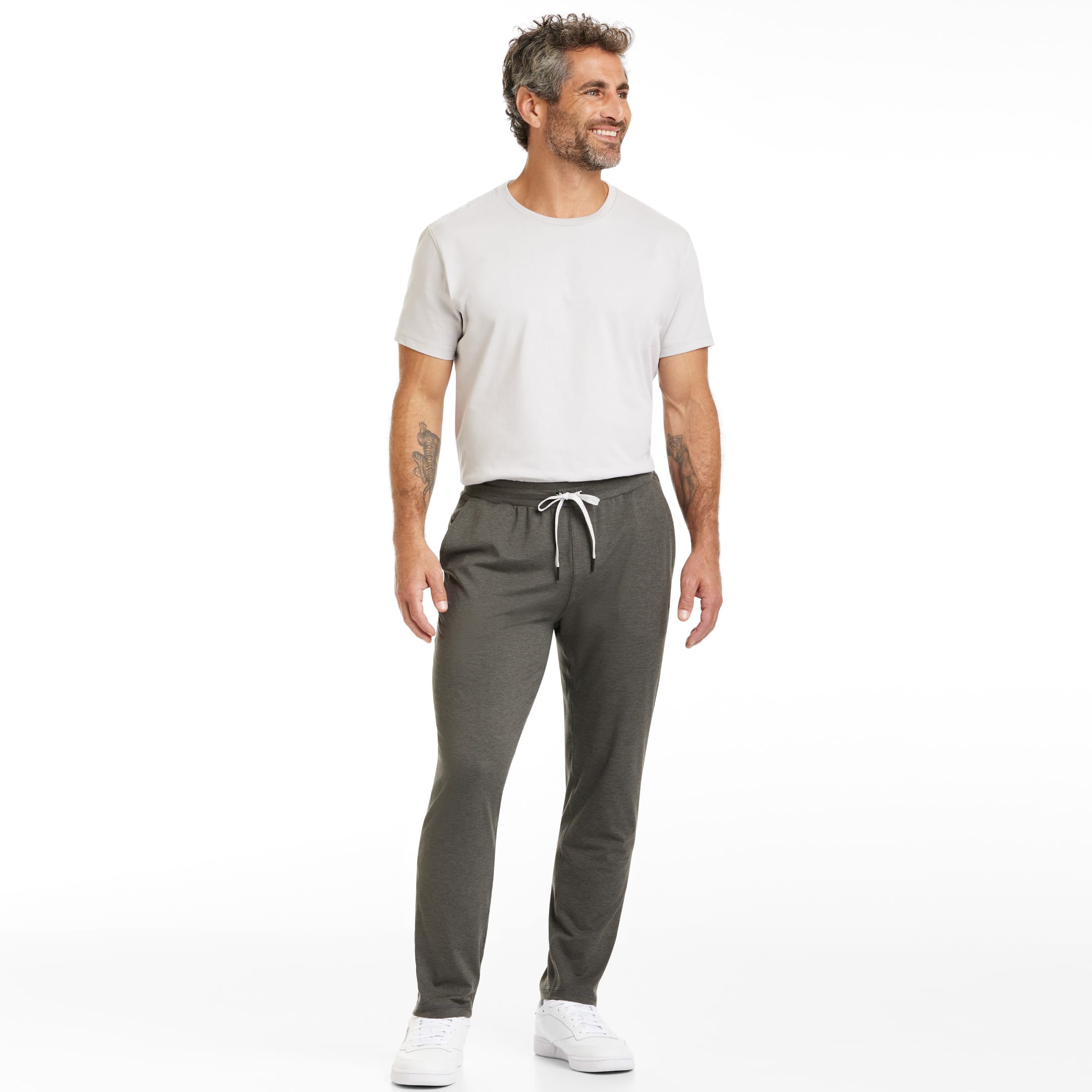 Ash & Erie Heather Charcoal CloudFlex Performance Pant for Short Men   Cloudflex Performance Pant