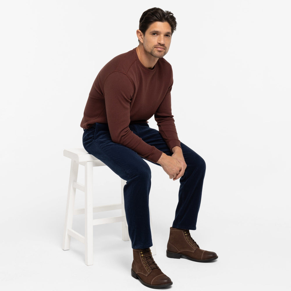 Ash & Erie Navy Corduroy Chinos for Short Men   Corduroy Chinos