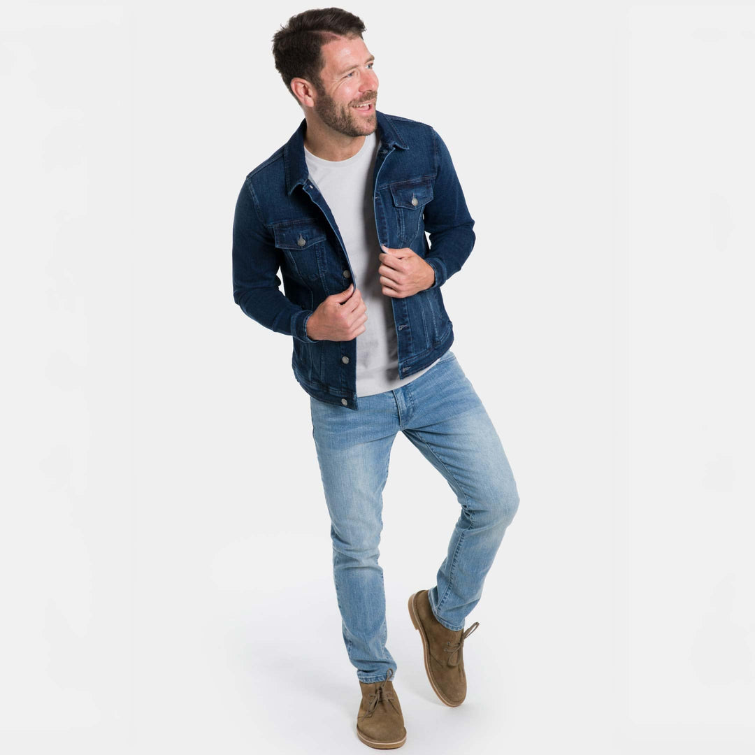 Ash & Erie Original Wash Denim Jacket for Short Men   Denim Jacket