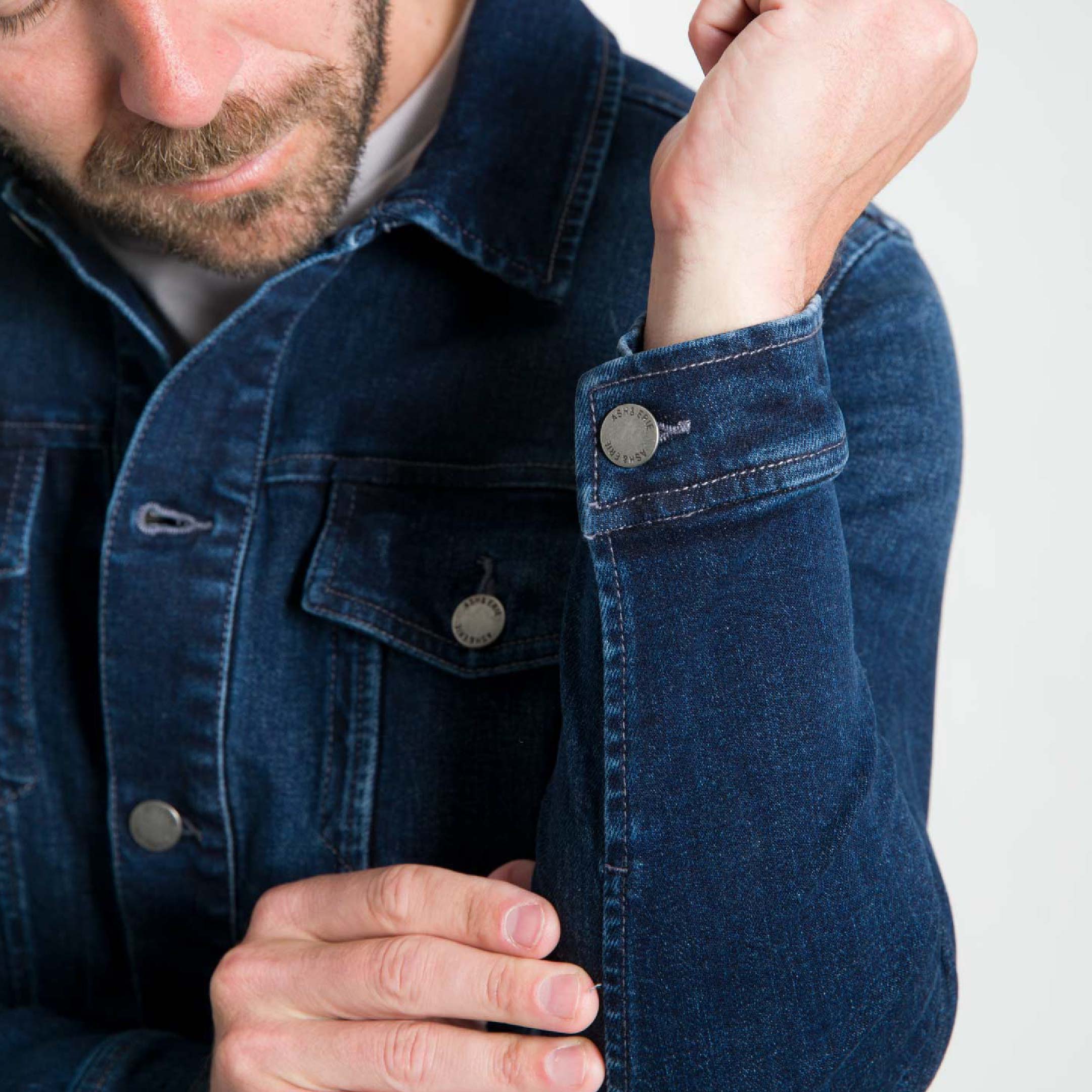 Ash & Erie Original Wash Denim Jacket for Short Men   Denim Jacket