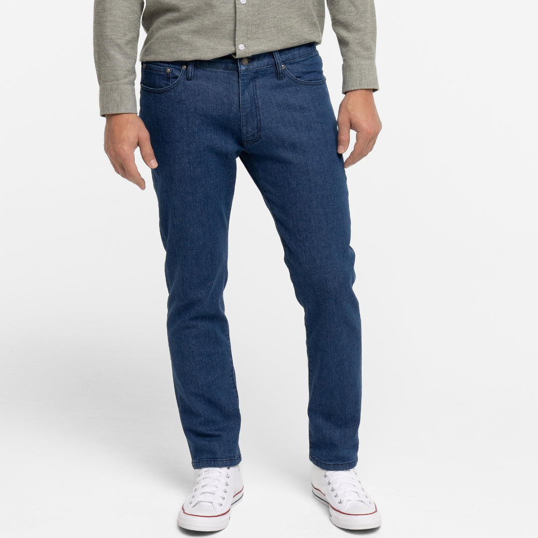 Ash & Erie Blue Wash Denim Jeans for Short Men   Essential Jeans