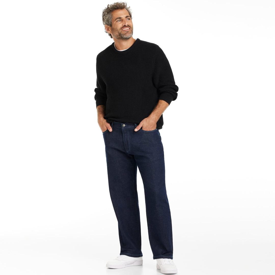 Ash & Erie Indigo Wash Loose Fit Essential Jeans for Short Men   Essential Jeans