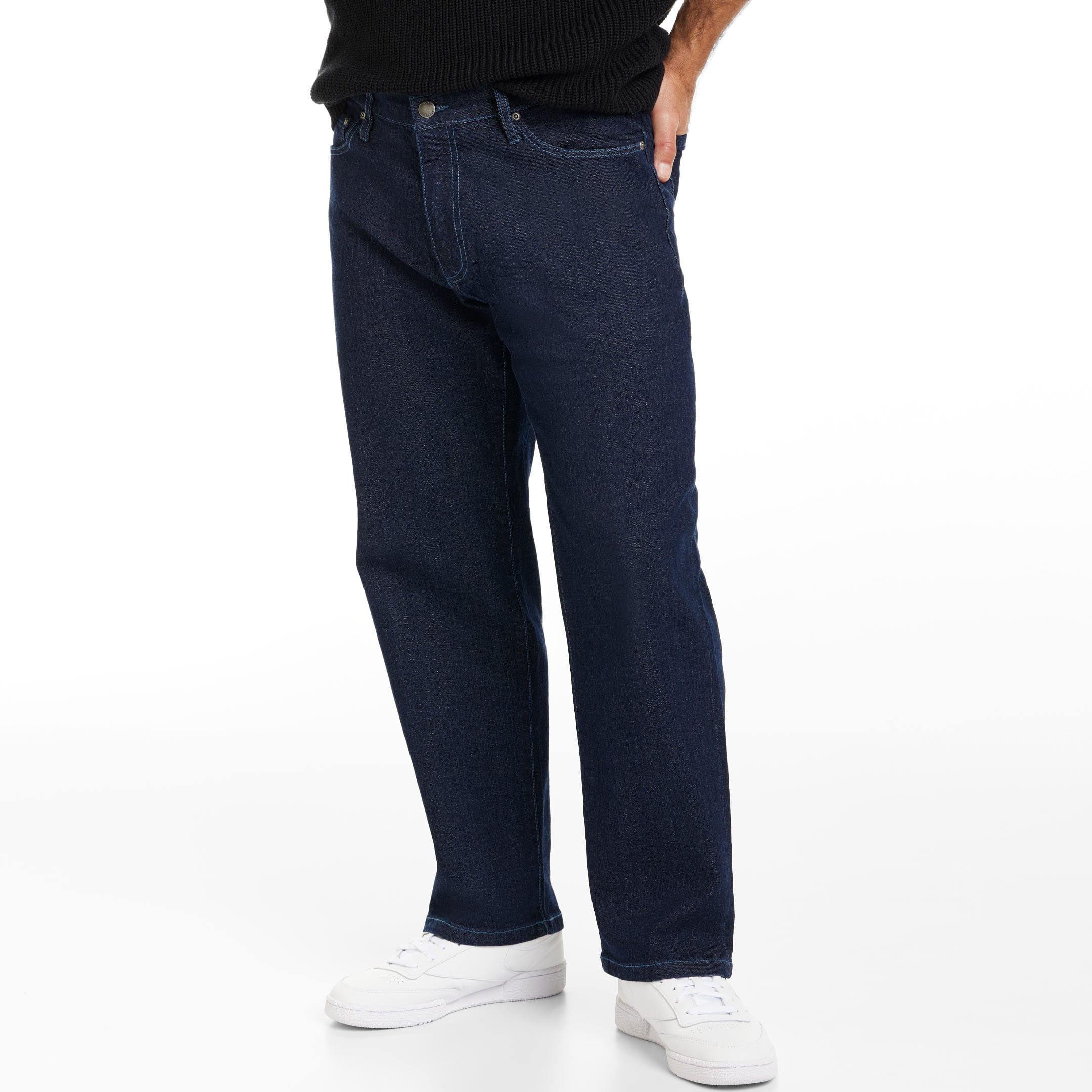 Ash & Erie Indigo Wash Loose Fit Essential Jeans for Short Men   Essential Jeans