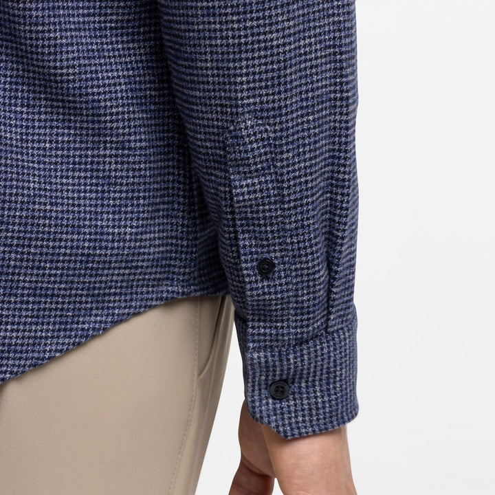 Ash & Erie Blue Textured Brushed Button-Down Shirt for Short Men   Everyday Shirts