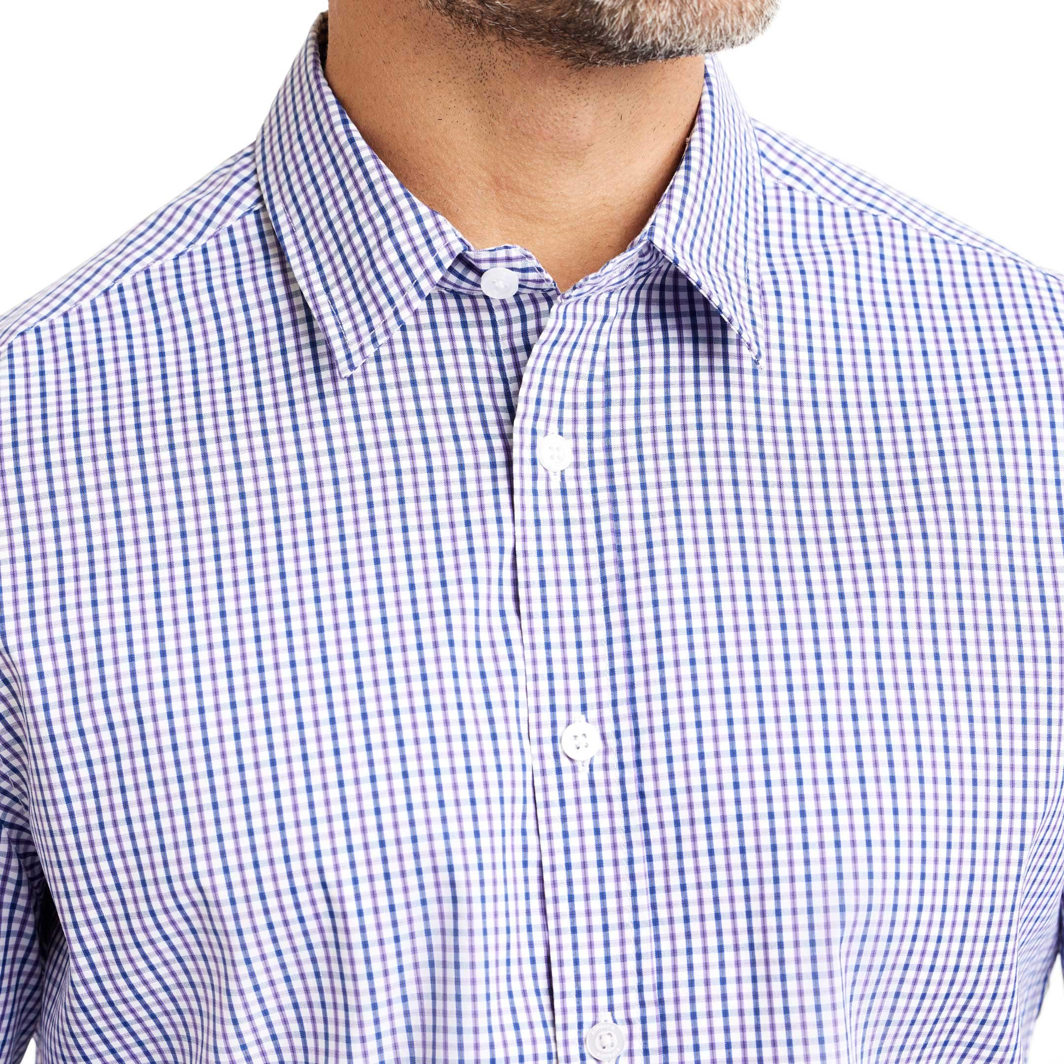 Ash & Erie Concord Check Oxford Wrinkle-Free Button-Down Shirt for Short Men   Everyday Shirts