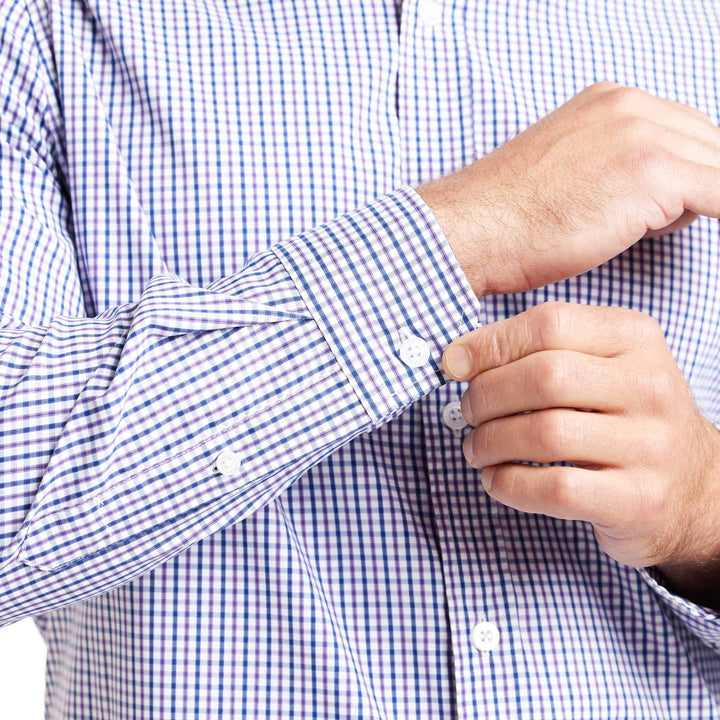 Ash & Erie Concord Check Oxford Wrinkle-Free Button-Down Shirt for Short Men   Everyday Shirts