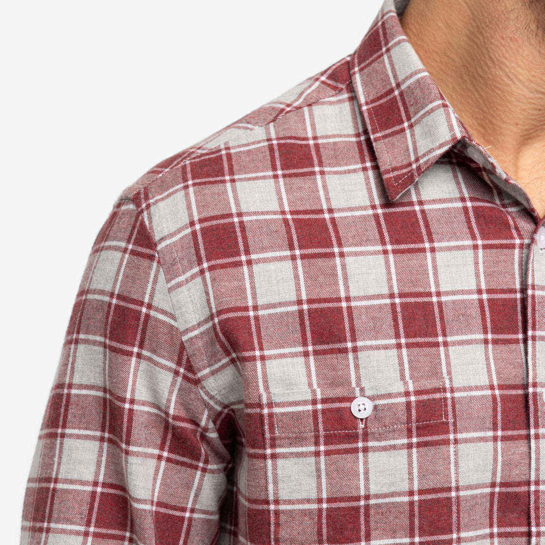 Ash & Erie Forge Red Plaid Button-Down Shirt for Short Men   Everyday Shirts