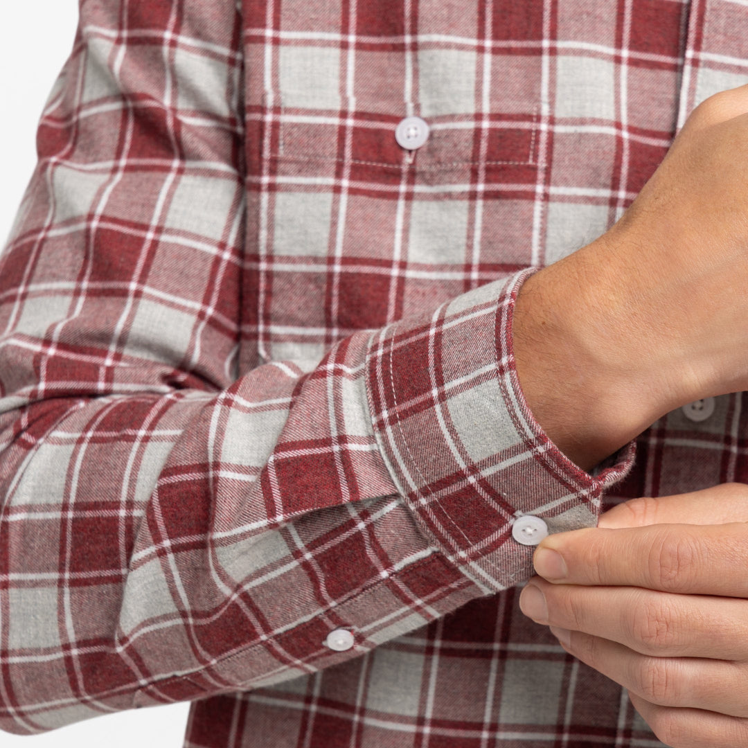 Ash & Erie Forge Red Plaid Button-Down Shirt for Short Men   Everyday Shirts