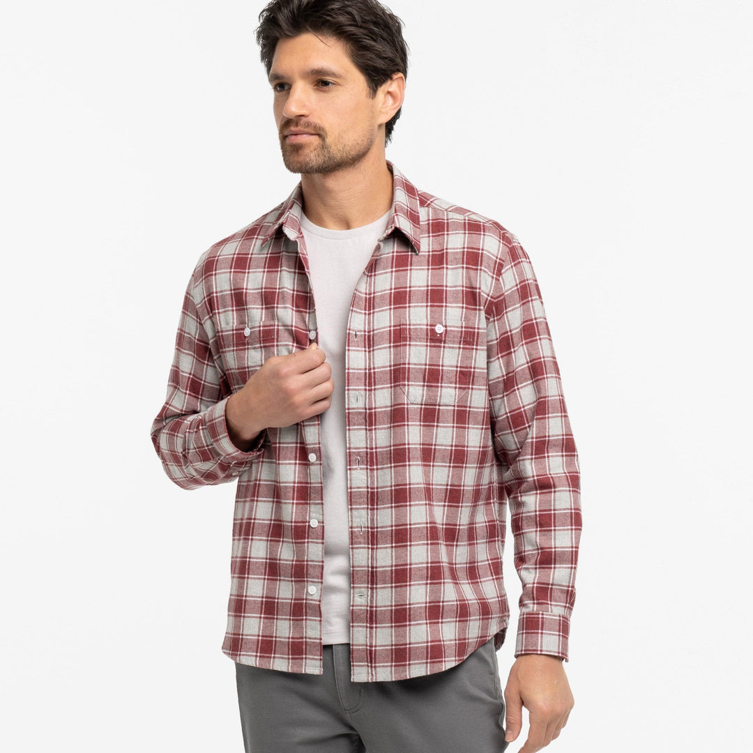 Ash & Erie Forge Red Plaid Button-Down Shirt for Short Men   Everyday Shirts