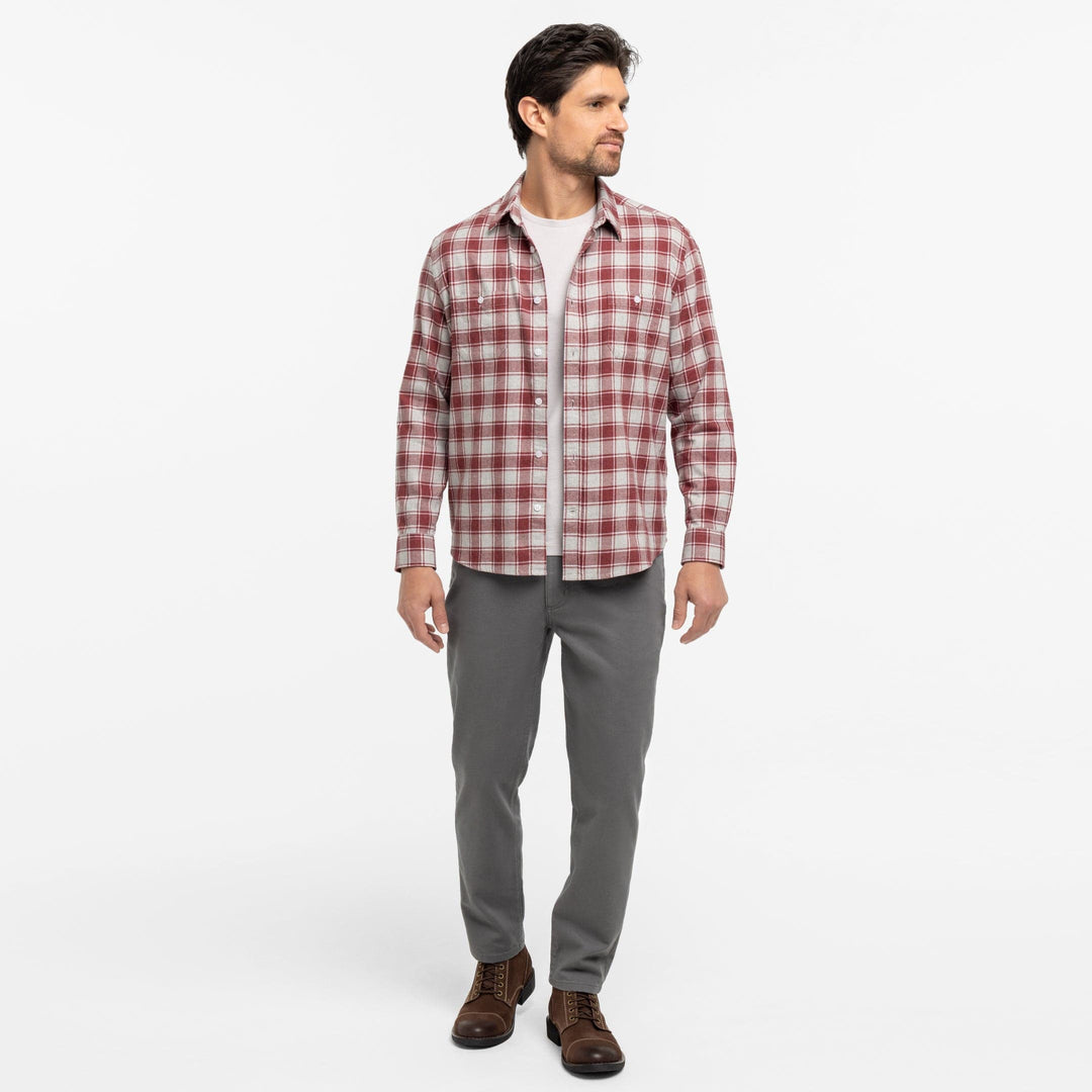 Ash & Erie Forge Red Plaid Button-Down Shirt for Short Men   Everyday Shirts