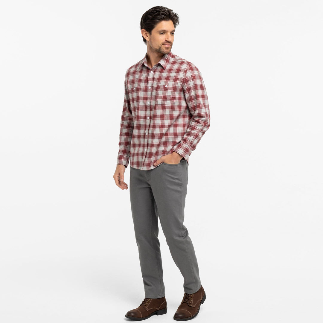 Ash & Erie Forge Red Plaid Button-Down Shirt for Short Men   Everyday Shirts