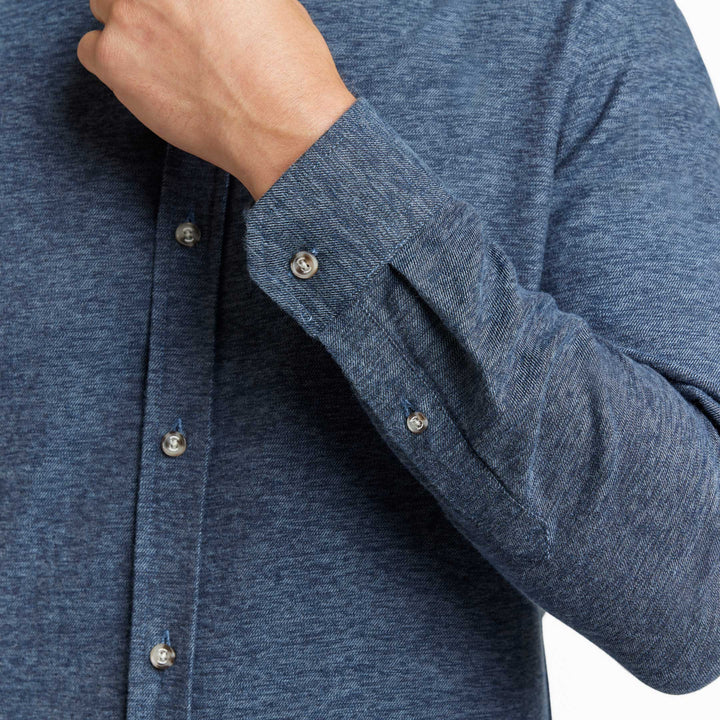 Ash & Erie Heather Indigo Brushed Button-Down Shirt for Short Men   Everyday Shirts