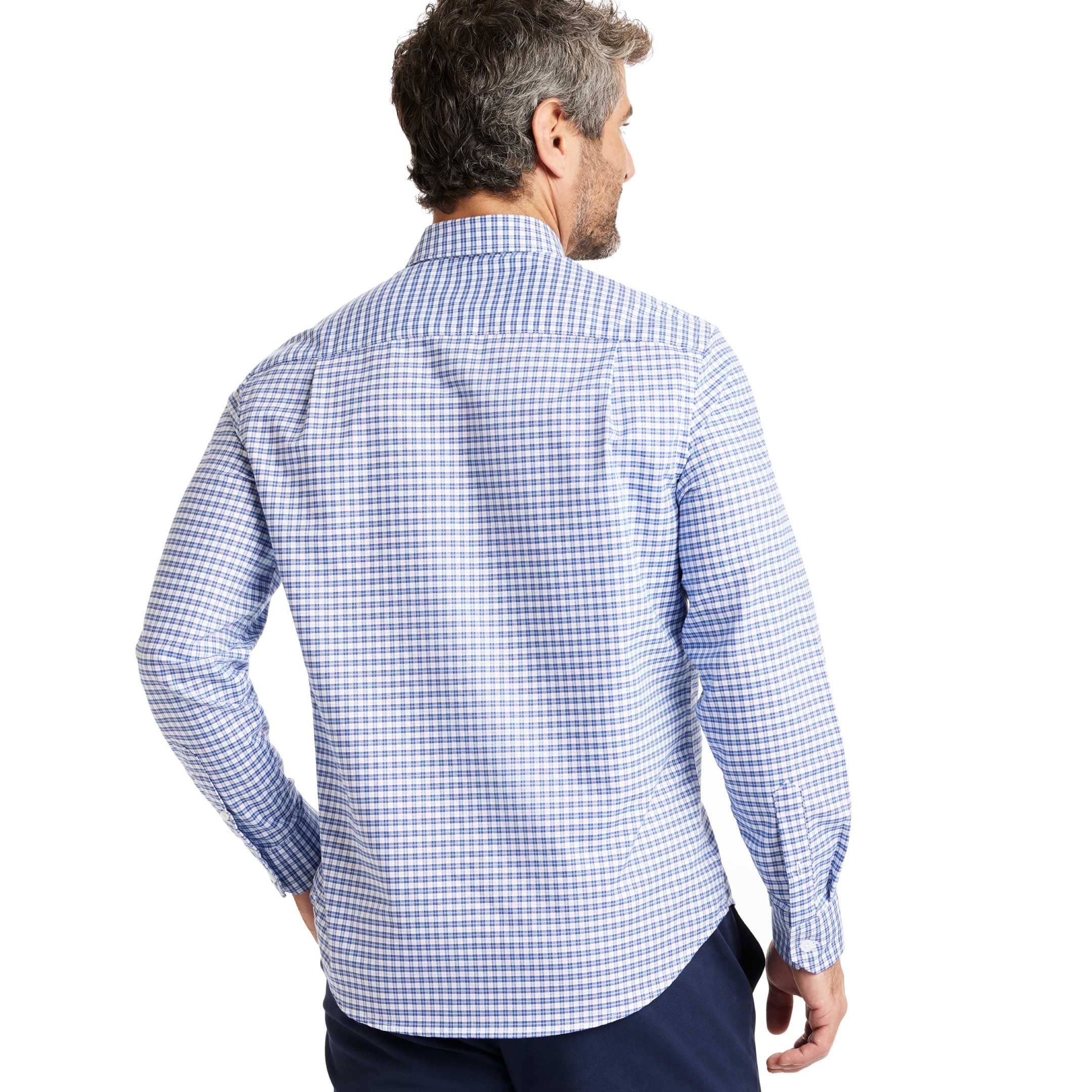 Ash & Erie Hudson Check Oxford Wrinkle-Free Button-Down Shirt for Short Men   Everyday Shirts