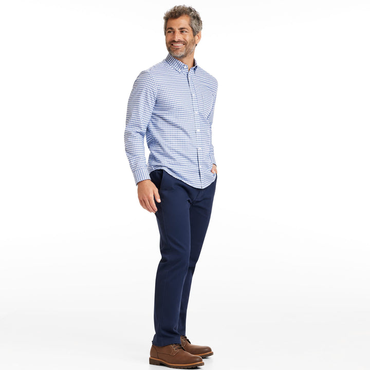 Ash & Erie Hudson Check Oxford Wrinkle-Free Button-Down Shirt for Short Men   Everyday Shirts
