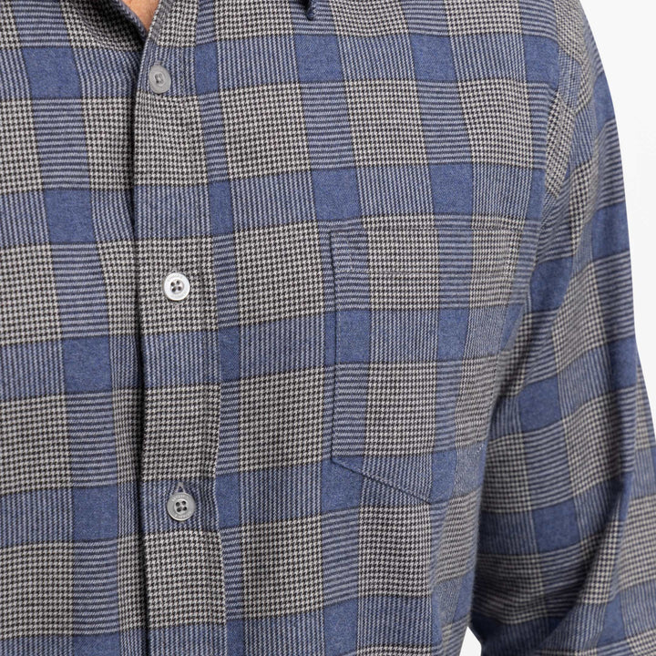 Ash & Erie Indigo Check Button-Down Shirt for Short Men   Everyday Shirts