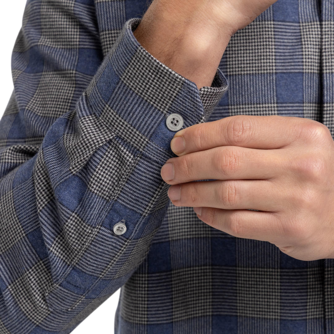 Ash & Erie Indigo Check Button-Down Shirt for Short Men   Everyday Shirts