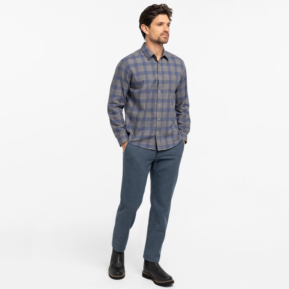 Ash & Erie Indigo Check Button-Down Shirt for Short Men   Everyday Shirts