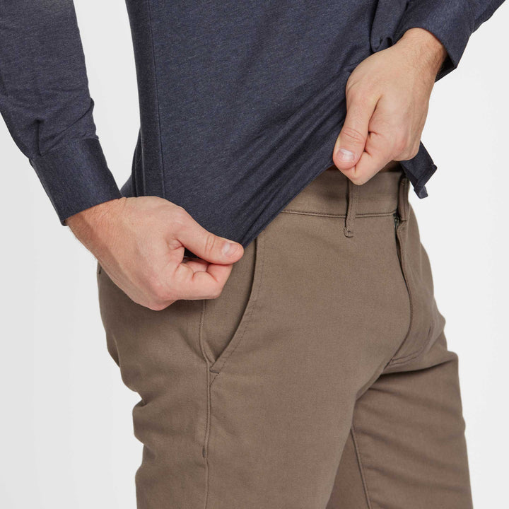 Ash & Erie Navy Melange Performance Stretch Shirt for Short Men   Everyday Shirts