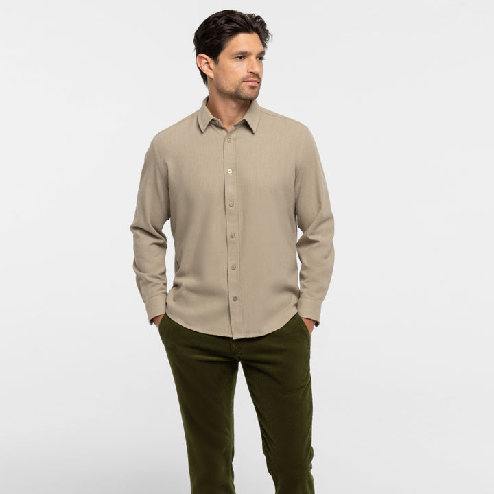 Ash & Erie Sand Brushed Button-Down Shirt for Short Men   Everyday Shirts