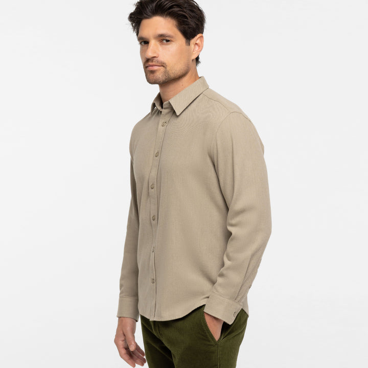 Ash & Erie Sand Brushed Button-Down Shirt for Short Men   Everyday Shirts
