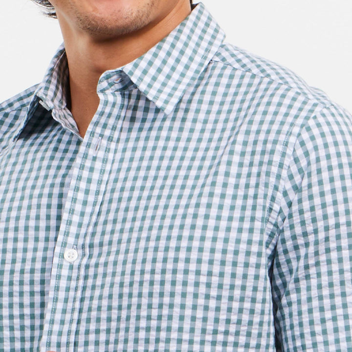 Ash & Erie Seaglass Gingham Button-Down Shirt for Short Men   Everyday Shirts