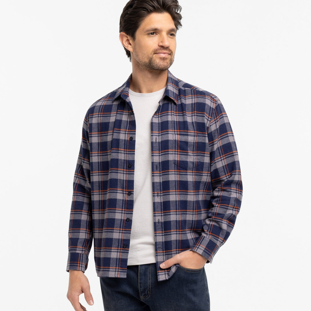 Ash & Erie Timber Blue Plaid Button-Down Shirt for Short Men   Everyday Shirts