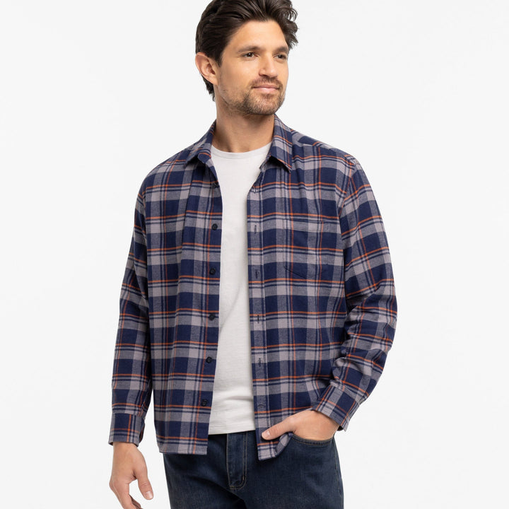 Ash & Erie Timber Blue Plaid Button-Down Shirt for Short Men   Everyday Shirts