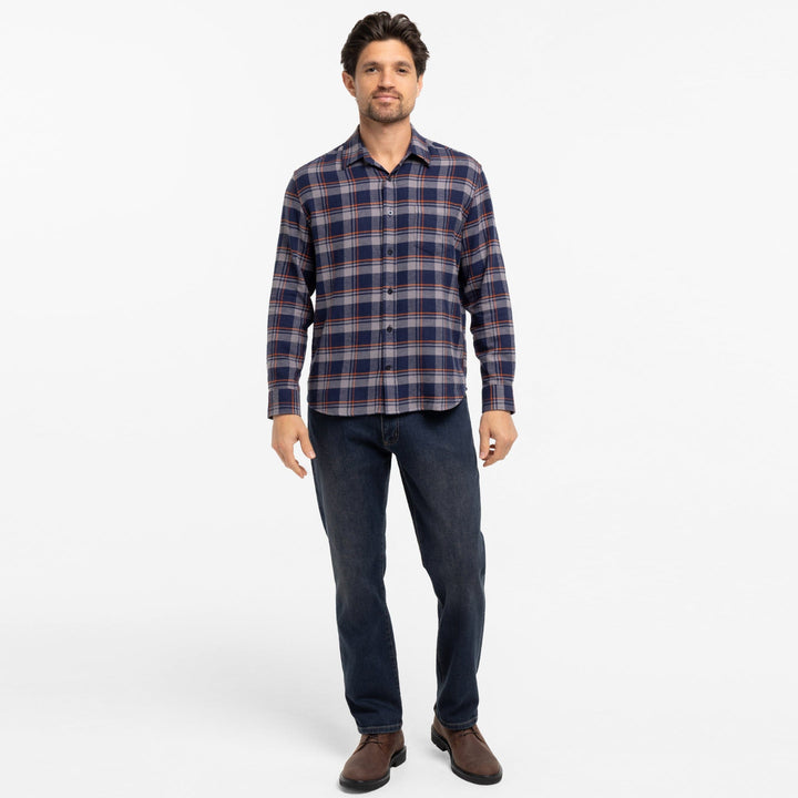 Ash & Erie Timber Blue Plaid Button-Down Shirt for Short Men   Everyday Shirts