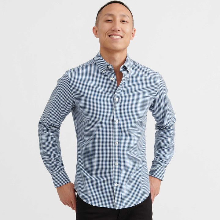 Ash & Erie Traverse Gingham Button-Down Shirt for Short Men   Everyday Shirts