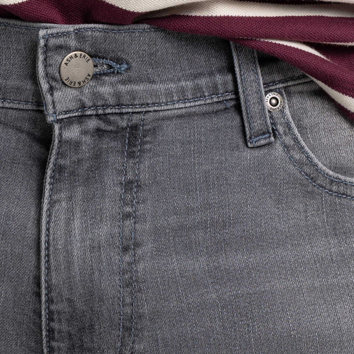 Ash & Erie Concrete Wash Denim Explorer Jeans for Short Men   Explorer Jeans