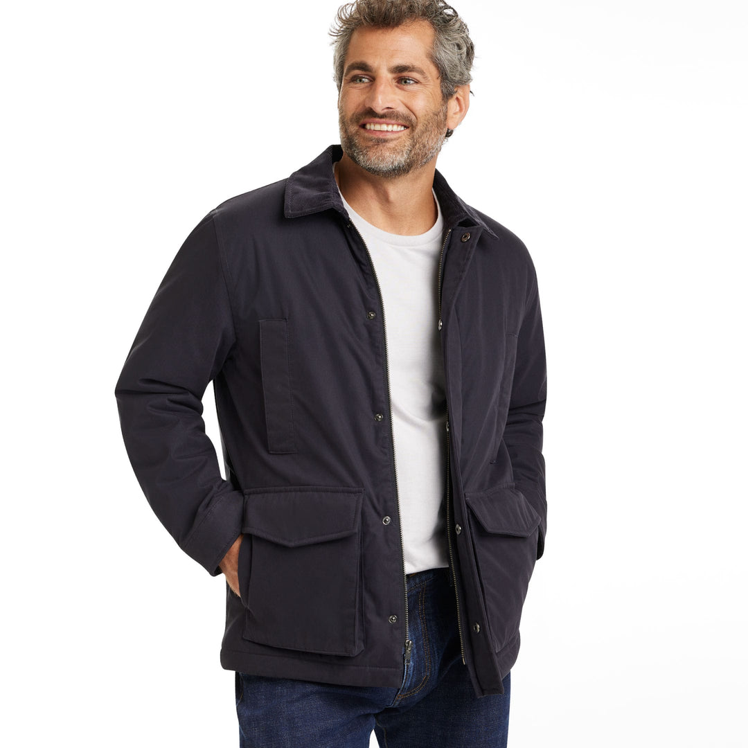 Ash & Erie Navy Padded Field Jacket for Short Men   Field Jacket
