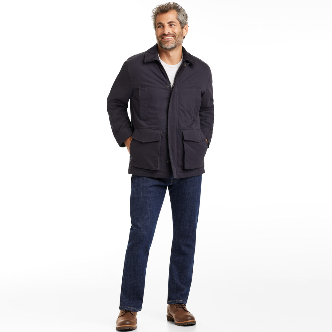 Ash & Erie Navy Padded Field Jacket for Short Men   Field Jacket